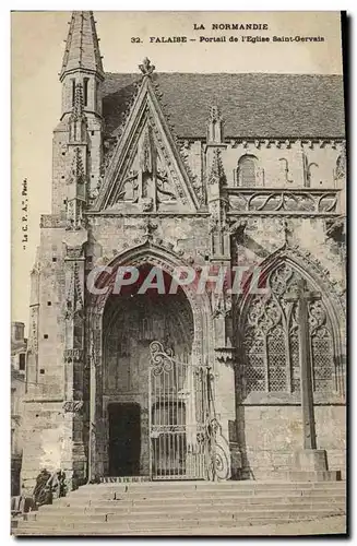 Ansichtskarte AK Falaise Portail de l Eglise Sainte Gervais