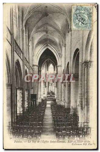 Ansichtskarte AK Falaise La Nef de L Eglise Saint Gervais Xlle et Xlll e siecles