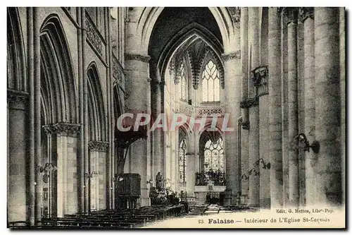 Cartes postales Falaise Interieur de L Eglise St Gervais