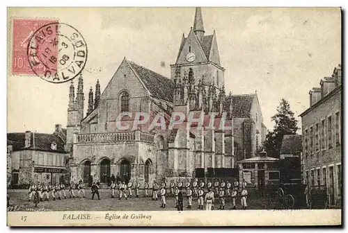 Cartes postales Falaise Eglise de Guibray Soldats Militaria