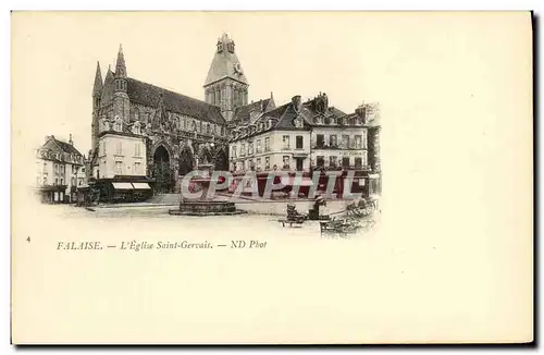 Cartes postales Falaise L Eglise Saint Gervais Animation marche