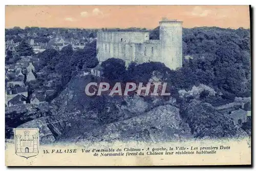 Ansichtskarte AK Falaise Vue d ensemble du Chateau