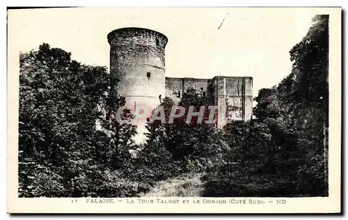 Ansichtskarte AK Falaise La Tour Talbot et le Donjon Cote Sud