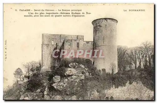 Cartes postales Falaise Detail du Chateau Le Donjon principal