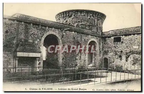 Cartes postales Chateau de Falaise Interieur du Grand Donjon