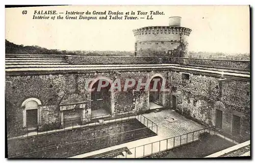 Ansichtskarte AK Falaise Interieur du Grand Donjon et la Tour Talbot