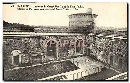 Cartes postales Falaise Interieur du Grand Donjon et la Tour Talbot
