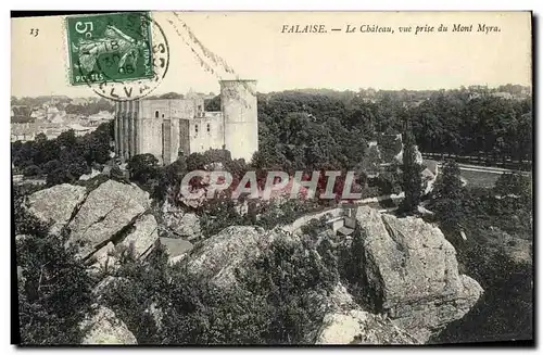 Ansichtskarte AK Falaise Le Chateau Vue prise du Mont Myra