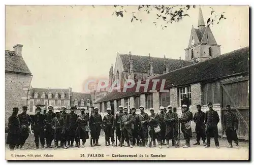Cartes postales Falaise Cantonnement de la Romaine Militaria TOP