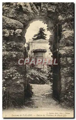 Cartes postales Environs de Falaise Entree du Tombeau de Marie Joly