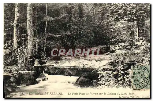 Cartes postales Environs de Falaise Le Petit Pont de Pierre sur le Laizon du Mont Joly