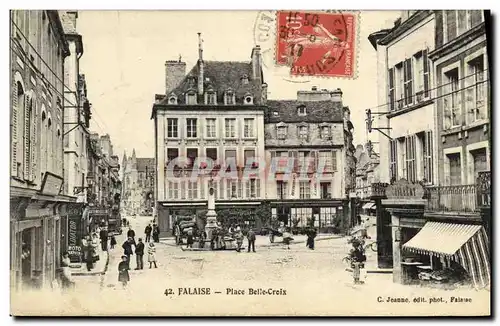 Cartes postales Falaise Place Belle Croix