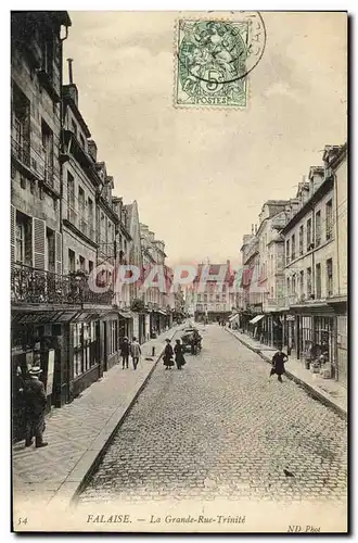 Ansichtskarte AK Falaise La Grande Rue Trinite