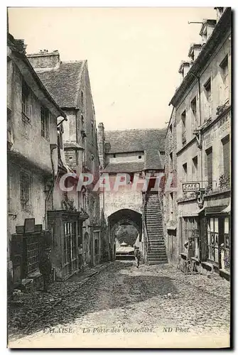 Ansichtskarte AK Falaise La Porte des Cordeliers Cafe Restaurant