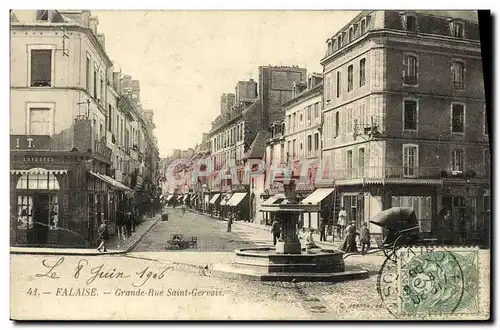 Ansichtskarte AK Falaise Grande Rue Saint Gervais