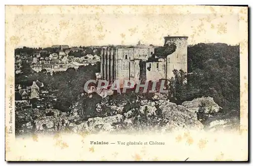 Cartes postales Falaise Vue generale et Chateau