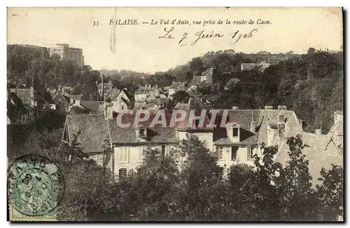 Cartes postales Falaise Le Val d Ante vue prise de la route de Caen