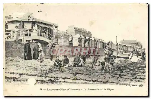 Cartes postales Luc Sur Mer La Passerelle et la Digue Enfants