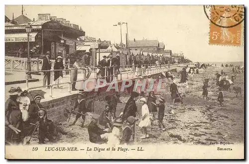 Cartes postales Luc Sur Mer La Digue et la Plage Enfants