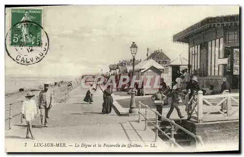 Cartes postales Luc Sur Mer Sur La Digue et la Passerelle du Quillhoc