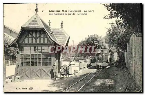 Cartes postales Luc Sur Mer la Gare Des Chemins de Fer Calvados Train TOP