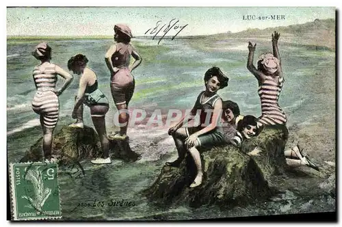 Cartes postales Luc Sur Mer Femmes en maillot de bain Les sirenes