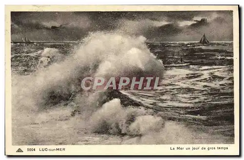 Ansichtskarte AK Luc Sur Mer La Mer un Jour de Gros Temps