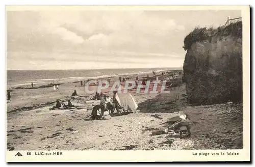 Cartes postales Luc Sur Mer La Plage vers la falaise