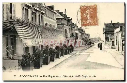 Cartes postales Luc Sur Mer Rue Guynemer et Hotel de la Belle Plage