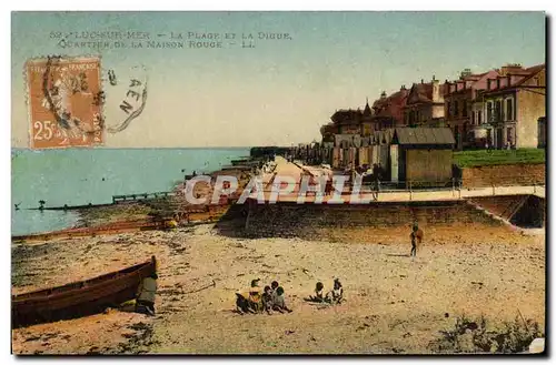 Ansichtskarte AK Luc Sur Mer La plage et la digue Quartier de la maison rouge