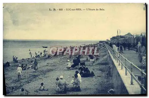 Cartes postales Luc Sur Mer La Plage a l Heure du Bain