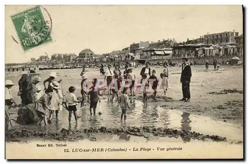 Cartes postales Luc Sur Mer La Plage Vue Generale Enfants