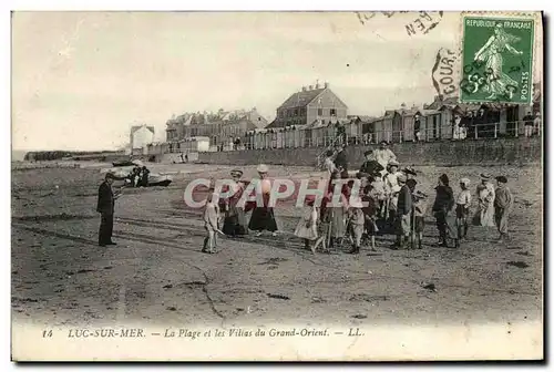 Cartes postales Luc Sur Mer La Plage et les Vilas du Grand Orient Enfants