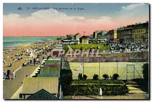 Cartes postales Luc Sur Mer Vue Generale de la Digue Tennis