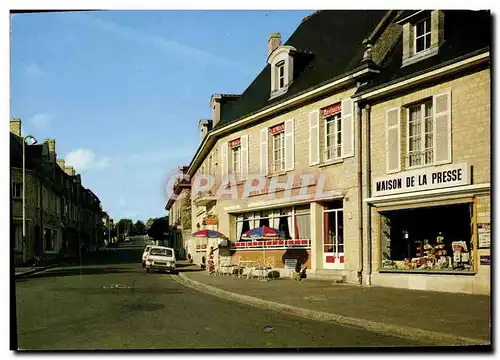 Cartes postales moderne Aunay sur Odon Rue de Caen Maison de la Presse Hotel Restaurant St Michel