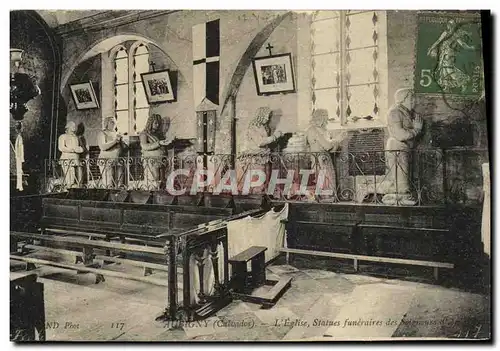 Cartes postales Aubigny Eglise Statues funeraires des seigneurs