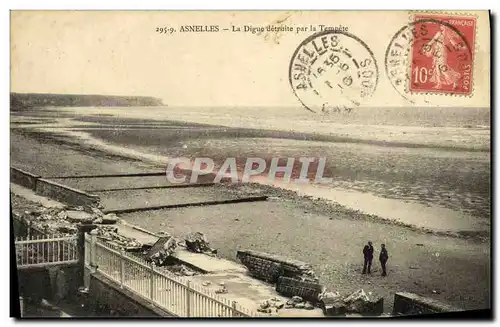 Cartes postales Asnelles La Digue Detruite Par la Tempete