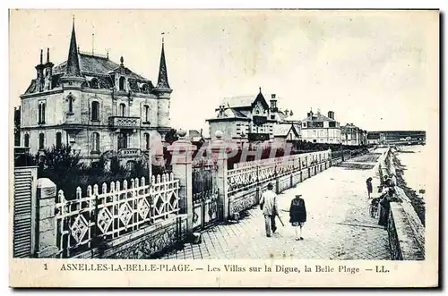 Cartes postales Asnelles Sur Mer Les Villas sur la Digue la Belle Plage