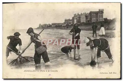 Cartes postales Asnelles Peche a la Crevette Femmes