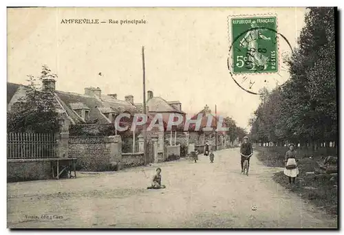 Cartes postales Amfreville Rue Principale