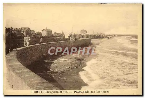 Cartes postales Bernieres Promenade sur les jetees