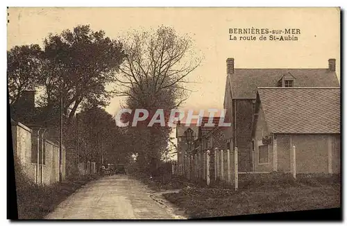 Cartes postales Bernieres Sur Mer La route de St Aubin