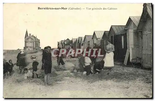 Ansichtskarte AK Bernieres Sur Mer Vue Generale des Cabines