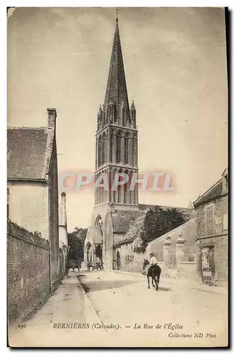 Cartes postales Bernieres La Rue de L Eglise