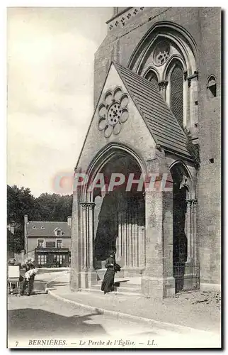 Ansichtskarte AK Bernieres Le Porche de l Eglise