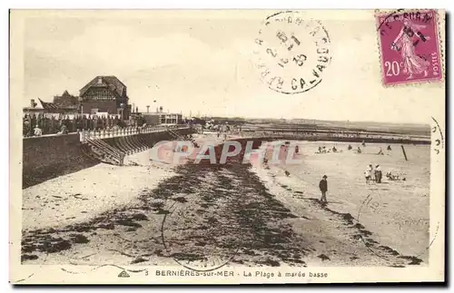 Cartes postales Bernieres sur Mer La Plage a Maree basse