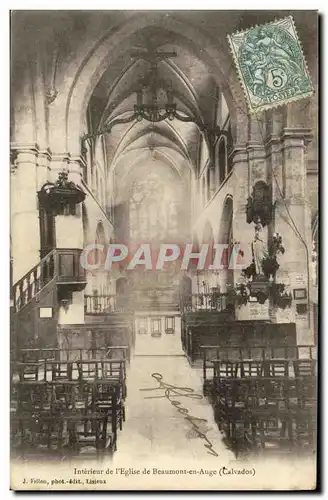 Cartes postales Interieur de l Eglise de Beaumont en Auge