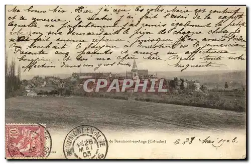 Cartes postales Vue generale de Beaumont en Auge