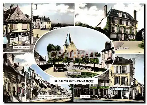 Cartes postales moderne Beaumont en Auge place du Marche Prieure