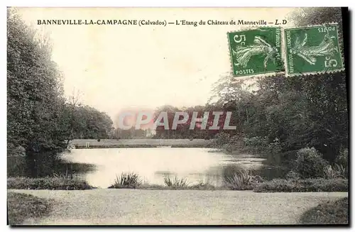 Cartes postales Banneville la Campagne L Etang du Chateau de Manneville